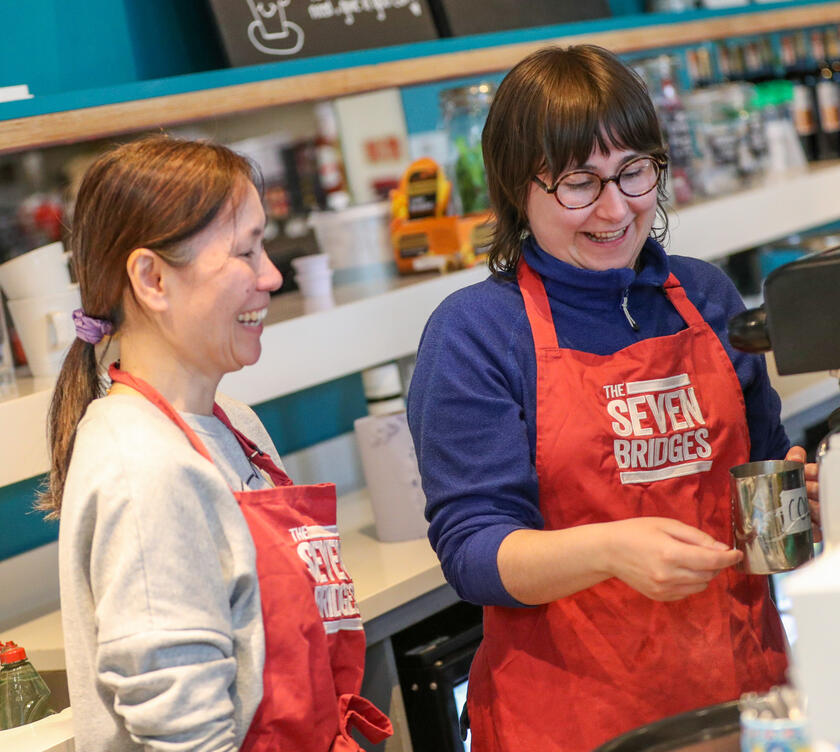 Sweetcorn fritters with pickled cabbage